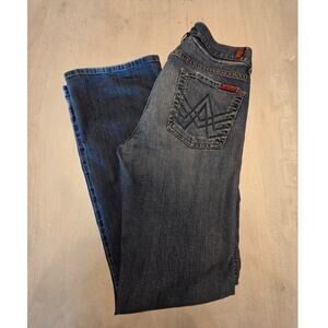 7 For All Mankind "A" Pocket Boot Denim Jeans Y2K SZ 32